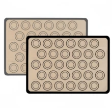 2pcs Silicone Non-Stick Baking Mat, Reusable Oven Baking Liner, Easy To Clean, Thickened, Macaron Silicone Pad, Baking Tool For Cookies, Macarons, Bread, Pastries, Kitchen Essential, Silicone Baking Mat - Multicolor - View 14