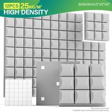 OSITE SKY [12pcs] High Density Acoustic Panels - 12x12x2 Inches, For Gaming Room, Office, Home Theater, With Double-Sided Adhesive, Mushroom Acoustic Foam Material (Black/White/Gray/Blue) - 12 Pcs (Comes With Tapes) - View 13
