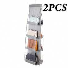 8-Pocket Foldable Oxford Cloth Hanging Purse Organizer, Space-Saving Wardrobe Organizer For Handbags, Wallets And Accessories, Durable Black And Gray Design, Perfect For Christmas, Halloween, Thanksgiving, Wallet Storage Organizer, Accessory Rack, Elegant Appearance, Sturdy Structure - Multicolor - View 20