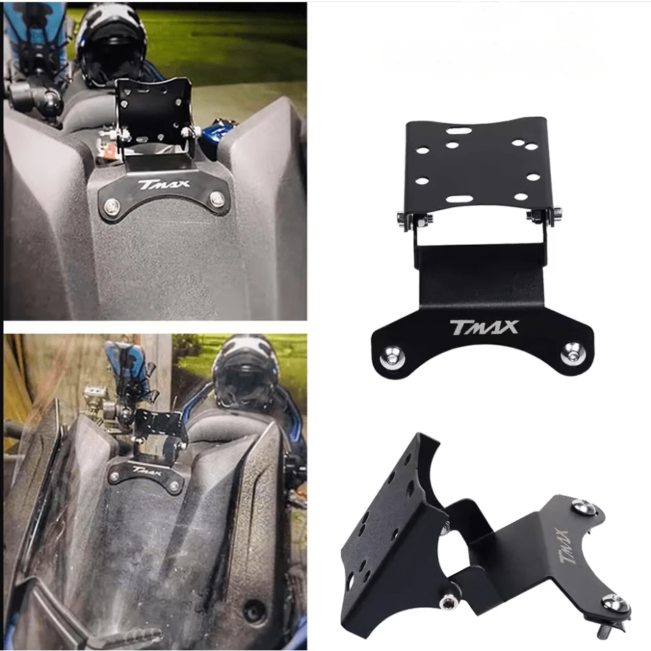 For TMAX 530 T-MAX 530 2017-2019 Front Windshield Mounting Bracket Smartphone Holder GPS Navigation Bracket - - A - View 1