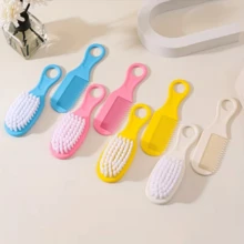 3pcs/Set Cartoon Cute Capybara Print Compact Hair Brush Set, Colorful And Practical. Rounded Handle For Easy Grip, Fine Bristles For Gentle Brushing, Suitable For All Hair Types, Enabling Easy Cleaning And Everyday Hairstyling - Multicolor - View 2