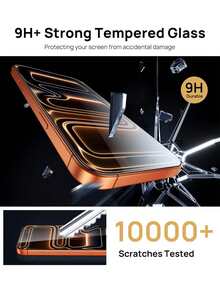 3 piezas de vidrio templado compatible con iPhone 17, 17 Pro, 17 Pro Max, 17 Air, 16, 16 Plus, 16 Pro, 16 Pro Max, 15, 14, 13, 12, 11 Pro Max, X, XS, XR, Mini, 7, 8, 14 Plus. Protector de pantalla compatible con iPhone 14, 15 Pro Max. Accesorios esenciales para protección de pantalla, aplicables para uso diario, oficina y hogar. Resistente al agua, a los golpes, a las caídas y a los arañazos. - transparente - Ver 5