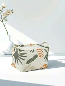 1pc 30*22*18 Leaf Multi-Purpose Basket Toy Basket,Laundry Basket,Bathroom Organizer,Storage Organizer - Leaf Pattern - View 2