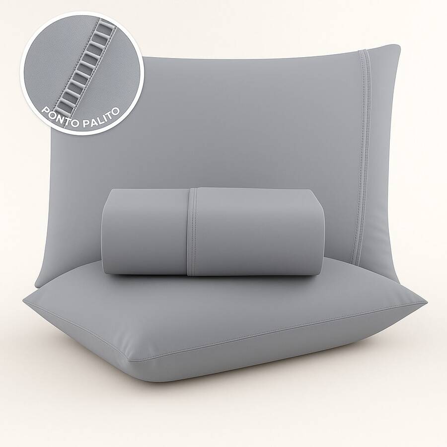 Single | Double | Queen Sheet Set With Hemstitching – A Touch Of Comfort And Refinement - Grey - View 1