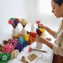 400 Everlasting Flowers For Decoration – Premium Bouquet Of Extra Type 1 Dried Flowers - Dark Blue - View 4