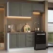 Cocina Integral Completa Modular Madesa Vik 180cm BG 02 - Blanco y Gris - Ver 1