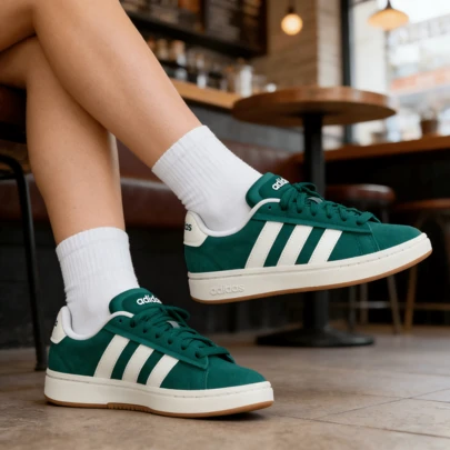 Adidas 男士女士板鞋GRAND COURT ALPHA 00s輕舒適日常休閒戶外運動鞋JP8734