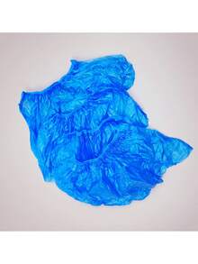 100-Piece Waterproof Disposable Shoe Cover Blue 25cm,Wedding,Y2k,Party - Disposable Shoe Covers (PE) - View 5
