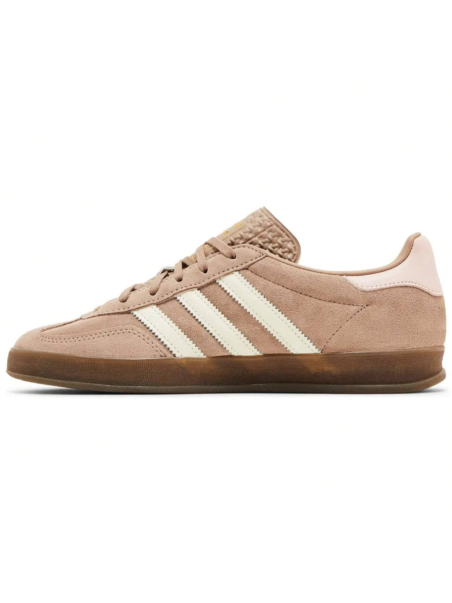 Adidas Originals Gazelle Indoor Beige Better Scarlet Casual Sneakers Women's JS1402 | Retro Heritage Style, Timeless Silhouette - màu nâu - Xem 1