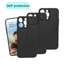 3 Black Phone Cases Suitable For MOTO Phones, ONEPLUS Phones And Phones, Such As Moto X40, Moto G50 5G, Moto G15, OnePlus Ace 3, OnePlus 7, Pixel 9 Pro XL, Pixel 6 Pro, Etc. - Black - View 129