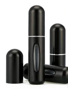 1-Piece 5ml Elegant Self-Pumping Portable Perfume Atomizer, Refillable Travel-Size Fragrance Spray Bottle With Leak-Proof Nano Fine Mist Sprayer For On-The-Go Scent Touch-Ups, Perfect For Daily Commute, Business Trips, Gym Bag, Purse, Date Nights, Weekend Getaways, Wedding Events, Office Desk, Flight Carry-On, Vacation, Evening Outings, Work, School, And Special Occasions For Women, Men, Travelers, Professionals, And Students - 黑色 - 查看 1