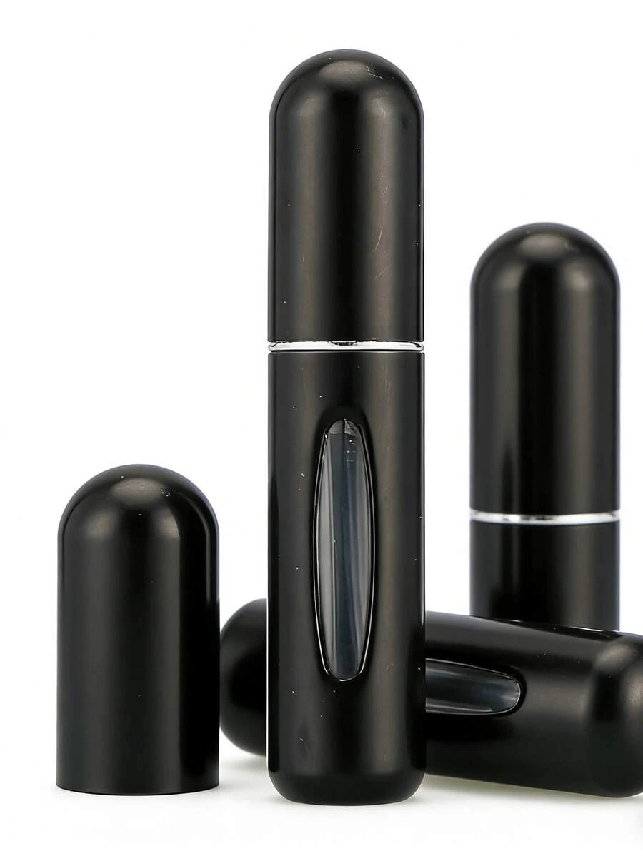 1-Piece 5ml Elegant Self-Pumping Portable Perfume Atomizer, Refillable Travel-Size Fragrance Spray Bottle With Leak-Proof Nano Fine Mist Sprayer For On-The-Go Scent Touch-Ups, Perfect For Daily Commute, Business Trips, Gym Bag, Purse, Date Nights, Weekend Getaways, Wedding Events, Office Desk, Flight Carry-On, Vacation, Evening Outings, Work, School, And Special Occasions For Women, Men, Travelers, Professionals, And Students - 黑色 - 查看 1