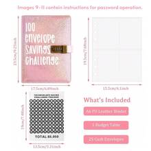 100pcs Envelope Money Saving Challenge Binder, Includes 100 Cash Envelopes For Savings Challenge Budget, Lockable Savings Challenge Handbook, Easy And Fun Way To Save $5,050, Suitable For Valentine's Day, Ramadan, Easter, Back To School, Christmas, Birthday, Graduation And Other Occasions - Multicolor - View 5