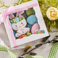 60pcs/30pcs Happy Easter Packaging Stickers, Leopard Print Easter Stickers, Easter Stickers, Easter Eggs, Easter Decorative Stickers, Party, Handmade, Card Sealing, Envelope Sealing, PVC Stickers 10pcs/30pcs - Multicolor - View 4