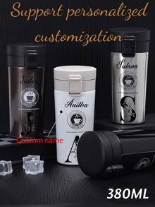 Customizable Vacuum Stainless Steel Coffee Cup Creative Handle Insulated Cup Vacuum Portable Car Cup Gift Cup Office Bedroom Water Cup - Multicolor 380ML - View 7