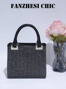 Satin Pearl Handbag, Women's Mini Handbag Women's Chain Shoulder Bag Fashion Small Handbag, Women's Luxury Designer Wallet Fashion Women's Handbag - Black - View 8