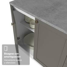 Cocina Integral Completa Modular Madesa Vik 180cm BG 02 - Blanco y Gris - Ver 7