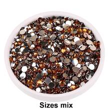2mm-6mm Mixed Size, 2000pcs/Pack, Multi-Color, Flat Back Round Crystal Rhinestone Gems, DIY Nail Art Stones, Diamond Design Accessories, Glitter Nail Stickers Decor, Suitable For Phone Cases, Clothes, Bags, Shoes, Crafts. Nail Art Supplies, Nail Decorations. - Multicolor - View 36