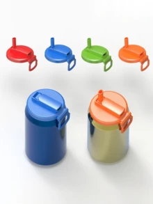 1 nắp đậy lon nước giải khát bằng silicon nhiều màu sắc, có thể tái sử dụng, kiểu dáng sáng tạo, phù hợp với lon soda, nước ngọt, nước ép, nước khoáng có ga (Vui lòng lắp ống hút từng bước để tránh bị tuột), phụ kiện cần thiết cho mùa hè, đồ dùng cho cốc, đồ dùng học tập (Màu ngẫu nhiên) - Màu ngẫu nhiên - Xem 5