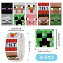Minecraft [Nhãn dán trang trí] Nhãn dán theo chủ đề, 500 nhãn dán trang trí hình cún con hoạt hình, nhiều kiểu mẫu khác nhau, thích hợp để trang trí các món quà nhỏ, điện thoại và hành lý. - Nhiều màu - Xem 11