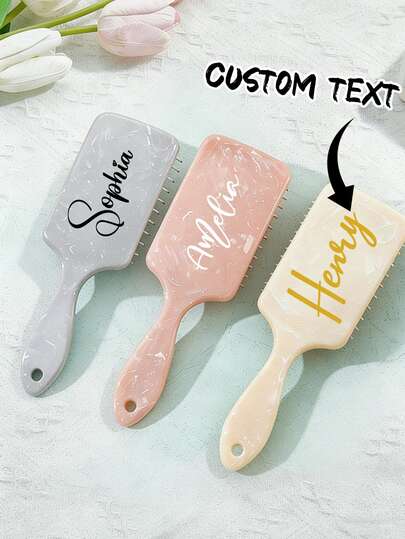Customized Comb, Personalized Hair Brush, Custom Anti- Hair Brush, Exquisite Fashionable Retro Unique, Suitable For Daily Use, Travel, Business Trips And Gifts. Birthday Gift For Girls, Grandmother's Gift, Anniversary Gift, Valentine's Day Gift, Birthday Gift, Wedding Gift, Mother's Day Gift, Easter Gift
