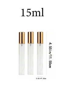 Transparent Glass Perfume Sample Bottle With Gold Pump Head, Mini Fine Mist Sprayer, Portable Essential Oil Spray Bottle, Empty Bottle, Facial Mist, Moisturizing Bottle, Travel Size Cosmetic Container, Refillable Bottle, Clean And Hygienic, Essential For Travel And Business - Multicolor - View 18