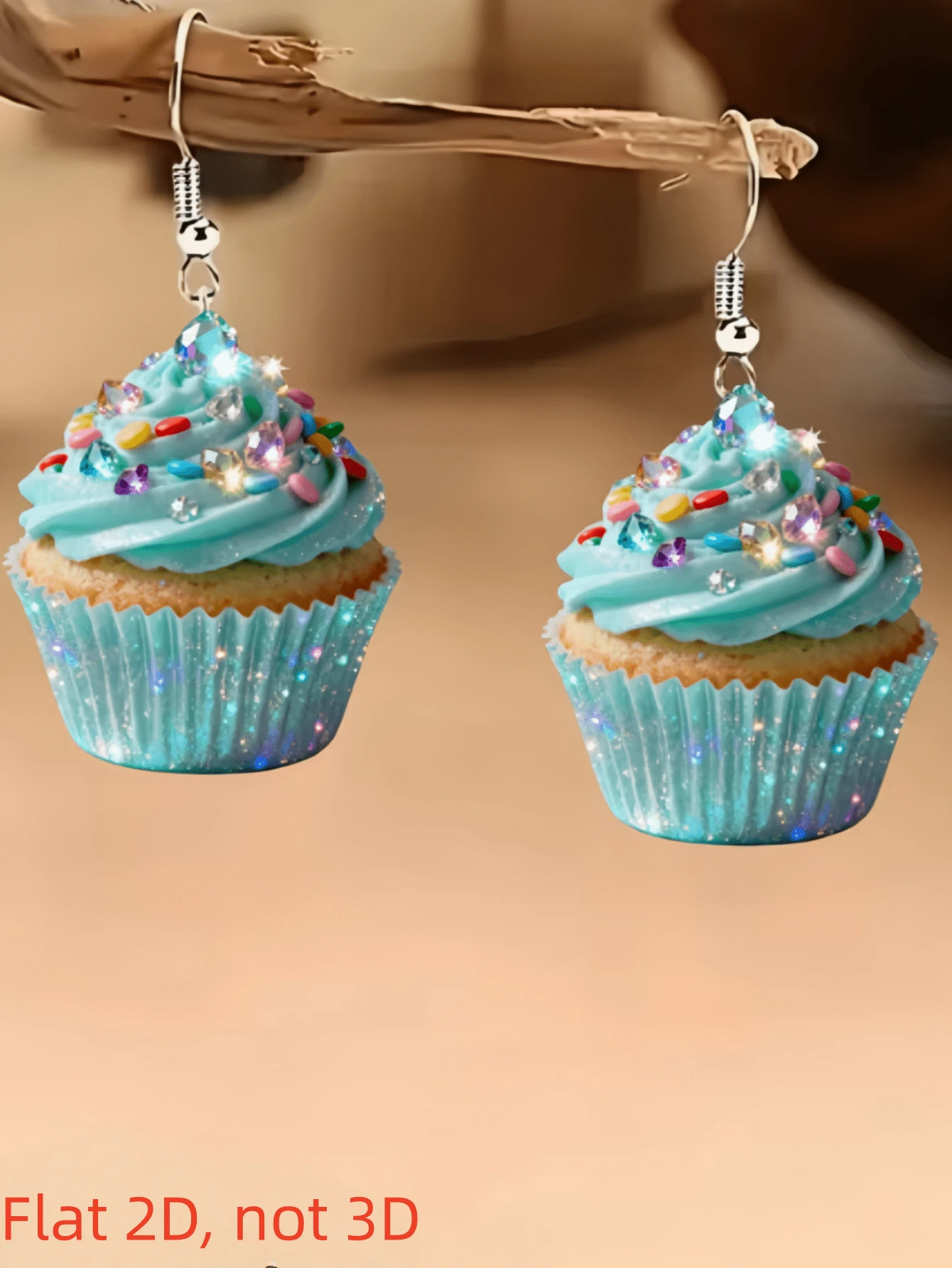 2D Elegant Diamond Cake Design Acrylic Earrings, Modern Minimalist Style, Suitable For Casual, Party, Christmas/Thanksgiving, Music Festival And Other Occasions - Cake - View 1