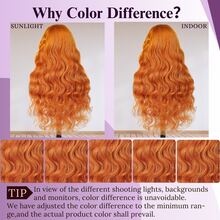 13x4 Inch HD Invisible Lace Front Wig #350 Ginger Blonde, Brazilian Virgin Hair Pre-Plucked Hairline, No Glue, Wavy Full Lace Front Wig, Mixed Texture With Baby Hair, Natural Hairline - S350 - View 9