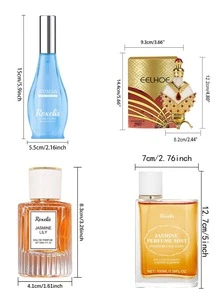 Roxelis 4-Piece Women's Pheromone Perfume Set: Long-Lasting Natural Light Fragrance For Wrist, Neck & Behind Ears, Elegant Feminine Scent For Daily Wear, Date Nights & Special Occasions,Gifts For Men And Women Suitable For Valentine's Day, New Year's Day, Birthdays, Weddings, And Parties,Makeup,Mini Perfume,Quick Ship Items,Free Shipping - 多樣化香型 - 查看 2