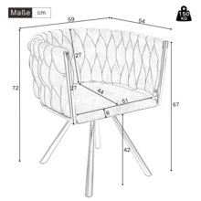 Velvet Lounge Chair, 1 Piece Dining Chair, Living Room, Bedroom, Dining Room With Four Metal Support Legs, Pink. - Pink - View 8