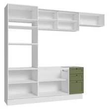 Cocina Integral Completa Modular Madesa Vik 270cm BV 08 - Blanco y Verde - Ver 10