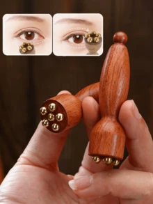 2pcs Facial Massage Tools - Small Lotus Pure Brass Facial Gua Sha Scraping Gua Sha Massage Stick Acupressure Bar Skincare Tool - Multicolor - View 6