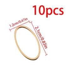 10pcs Stainless Steel Oval Hollow Pendant Connectors, Suitable For DIY Resin, Jewelry Making, Necklace, Bracelet, Beaded Earrings, Handmade Frame Accessories, Multi-Size - Stainless Steel Ring - View 15