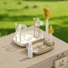 6-In-1 Set Silicone Bottle Brush, Pacifier Brush, Straw Cleaning Tool, Bottle Mouth Brush, 6-In-1 Set - Mocha Brown - View 2