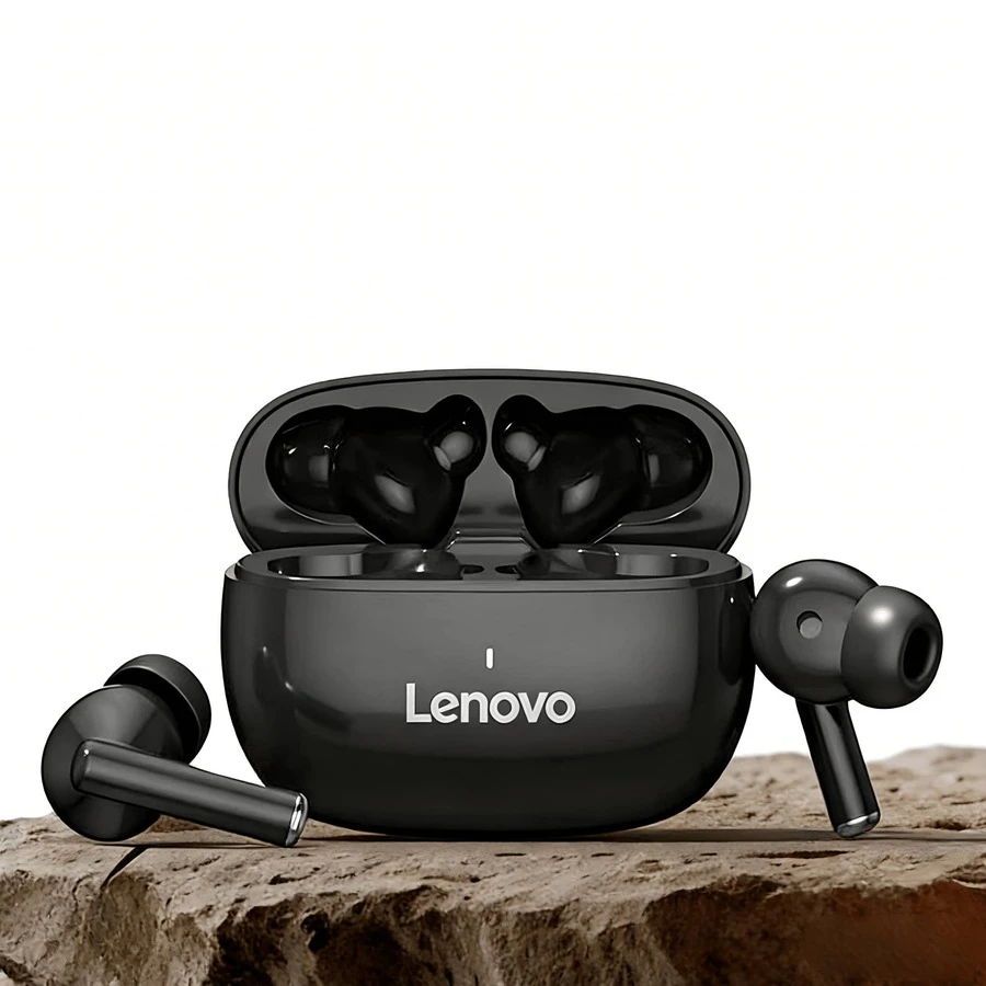Lenovo TA210 Wireless Bluetooth Earphones - Long Battery Life, In-Ear Sports, ENC, Four-Microphone Intelligent Call Noise Cancellation, White/Moon Rock White, Black - Gift Design - 均碼 - 查看 1