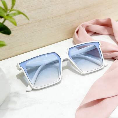 1pc Women's Fashion Oversized Frame Fashion Glasses, Flattering And Stylish For Street Photography