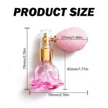 1个可填充闪粉香水喷雾瓶，带气泵（DIY填充瓶），按压式喷雾香水瓶，便携式旅行珍珠妆容喷雾，方便携带，节日礼物 - 彩色 - 查看 7