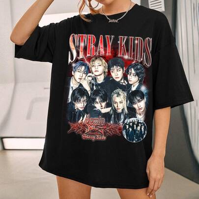 Retro Stray Kidss DominATE World Tour 2025 T-Shirt, Stray Kidss Hop Album Shirt, Giant Album Tee, Stray Kidss ATE Album Bangg  Chan, ,Hann