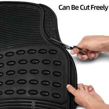 4pcs Set Of PVC Anti-Slip Car Floor Mats, Durable Liners With Anti-Skid Strips And Rounded Corners, Universal Fit For Trucks, SUVs And Sedans, Suitable For All Seasons. Please Air Out For 1-2 Days After Receiving To Eliminate Any Odor. - Black - View 7