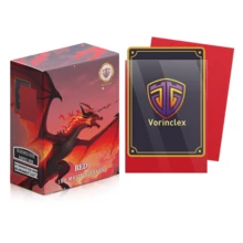 100片 Vorinclex 獨家設計粉色龍盾磨砂卡套，適用於 MTG/PTCG/集換式卡牌遊戲，磨砂卡套 66*92mm，卡牌收藏家最佳禮物，100片 64x89mm KMC 透明防水內層卡套 - 彩色 - 查看 13