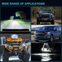 LED-ramp Offroad 12'' 20'' 12V 24V Enkelradskörning Dimljusramp för Bil, ATV, Lastbil, Båt - A - Visa 3