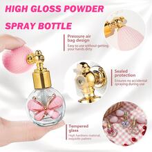 1pc Refillable Glitter Powder Perfume Spray Bottle With Butterfly Decor, Pump Spray Perfume Bottle For DIY Refill, Portable Pearlescent Makeup Mist, Convenient For Travel, Ideal Gift - Multicolor - View 5