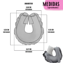 Portable Crib Set With Nest And Nursing Pillow Featuring Our Lady | Divine Protection For Baby Boy/Girl | Washable, Hypoallergenic Cover - Navy Blue - View 3