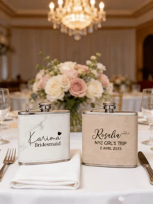 1pc Custom Wedding Wine Bottle Sleeve With Personalized Text, Elegant And Practical Wedding Gift - Multicolor - View 5