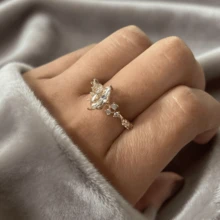 Exquisite Cubic Zirconia Decor Ring For Women For Daily Decoration - Gold - View 3