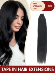 Tape In Hair Extensions Human Hair 14-24 Inch Human Hair Invisible Tape In Hair Extensions Chocolate Brown Tape-In Hair Extensions, 20 Inch Seamless Remy Wefts, Double-Sided, 30,50g Each - 20pcs Set For Women - Multicolor - View 34