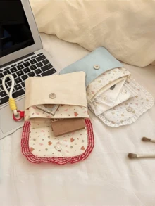 Túi đựng mỹ phẩm du lịch di động họa tiết hoạt hình có khóa kéo và dây đeo băng vệ sinh. Túi đựng băng vệ sinh nhỏ gọn và dễ thương, túi đựng đồ du lịch đa năng. Thiết kế đáng yêu, thích hợp để đựng các vật dụng chăm sóc cá nhân của phụ nữ. Lý tưởng làm quà tặng cho phái nữ, quà Giáng sinh và món quà hoàn hảo dành cho phụ nữ. - Nhiều màu - Xem 6