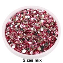 2mm-6mm Mixed Size, 2000pcs/Pack, Multi-Color, Flat Back Round Crystal Rhinestone Gems, DIY Nail Art Stones, Diamond Design Accessories, Glitter Nail Stickers Decor, Suitable For Phone Cases, Clothes, Bags, Shoes, Crafts. Nail Art Supplies, Nail Decorations. - Multicolor - View 41