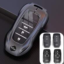 Key Fob Cover, Suitable For Camry, Avalon, RAV4, Prado, Highlander, Corolla, C-HR, Crown, Levin, Vios Car Key Shell, Zinc Alloy Car Key Case Accessories - A - View 7