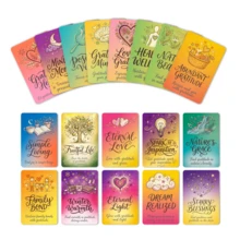 Gratitude Journal Prompt Cards - 18 Gentle Reminders To "Nurture" & "Receive", Healing Tool For Anxiety Relief, Happiness Practice & Emotional Well-Being,Inspirational Cards - 18Pcs - View 1